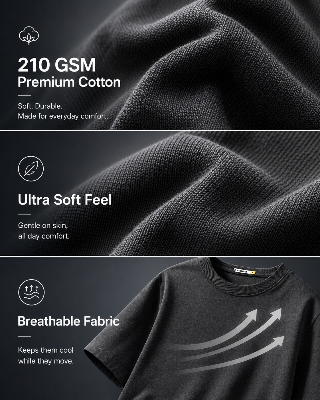 Unisex Oversized Solid T-shirt – Black