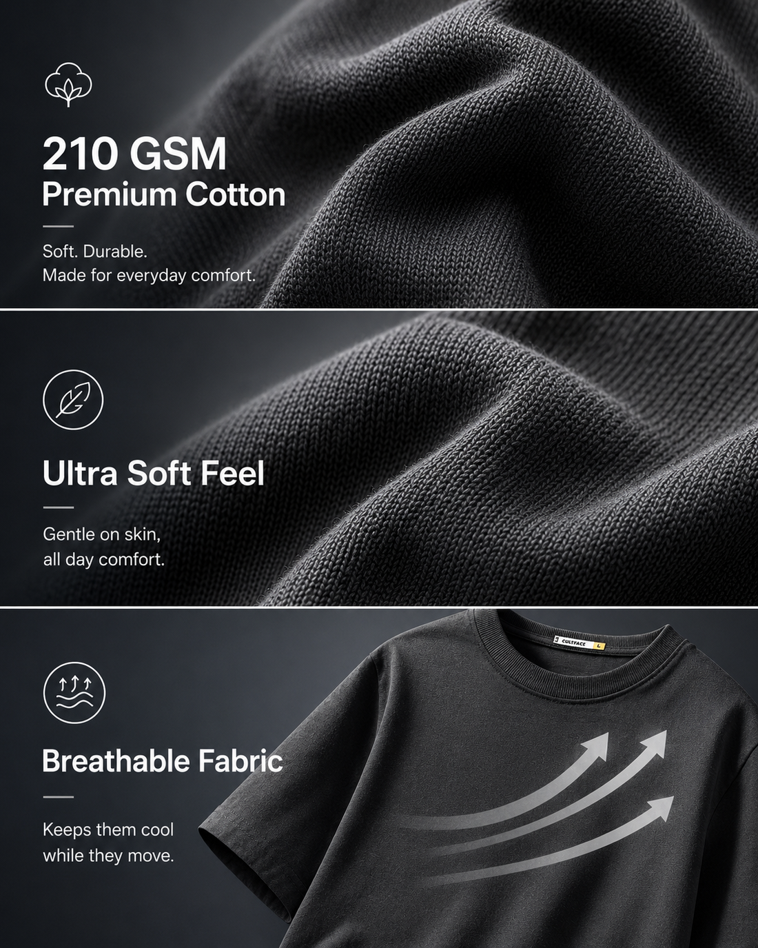 Unisex Oversized Solid T-shirt – Black