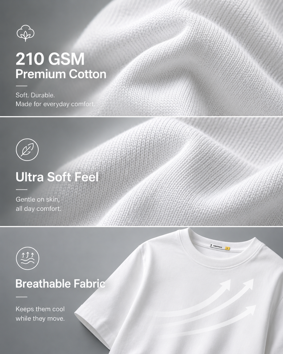 Unisex Oversized Solid T-shirt – White