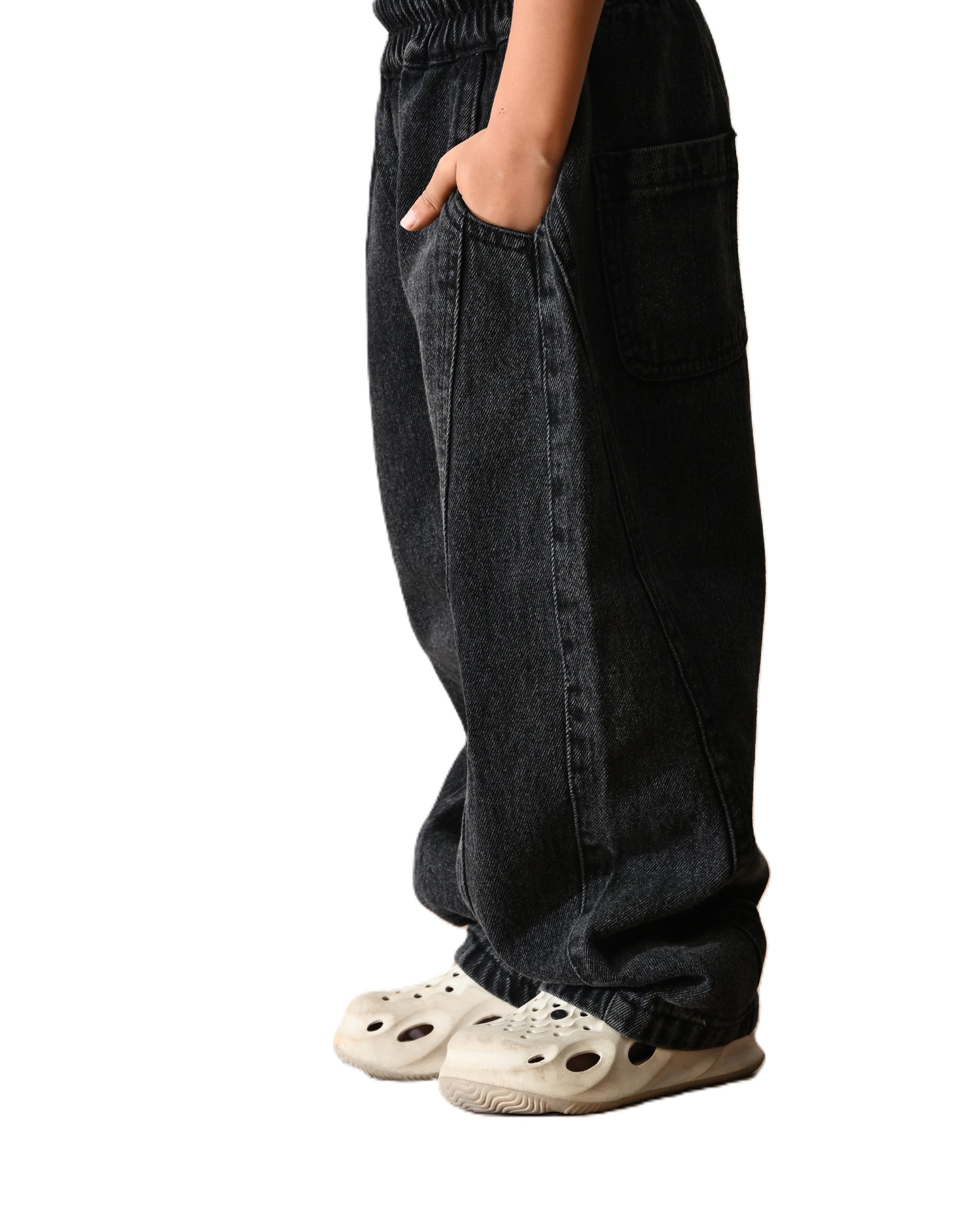 Unisex Baggy Denim – Volume Fit Black