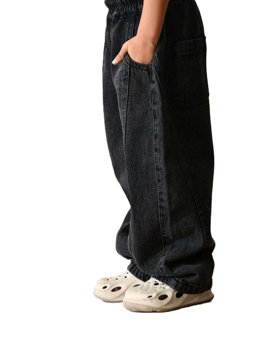 Unisex Baggy Denim – Volume Fit Black