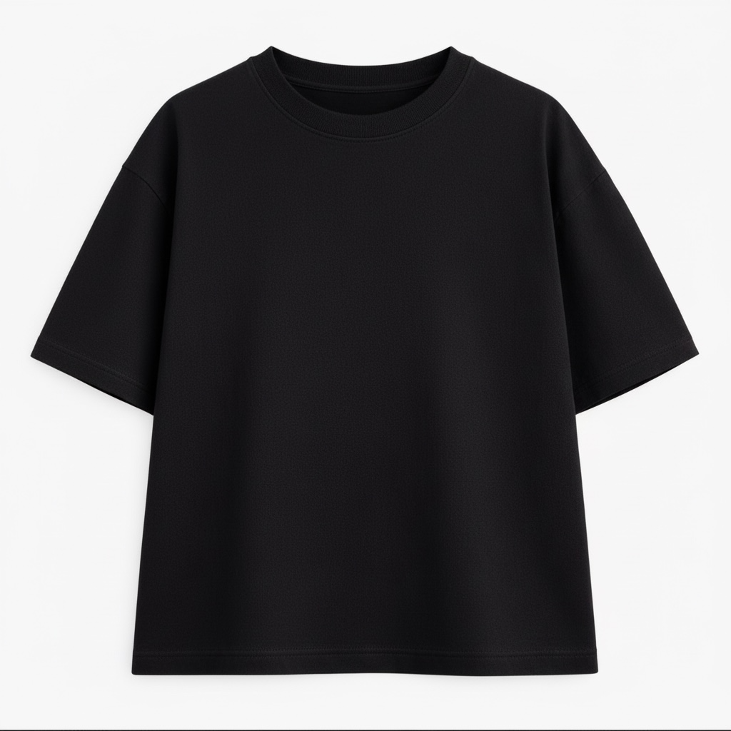 Unisex Oversized Solid T-shirt – Black