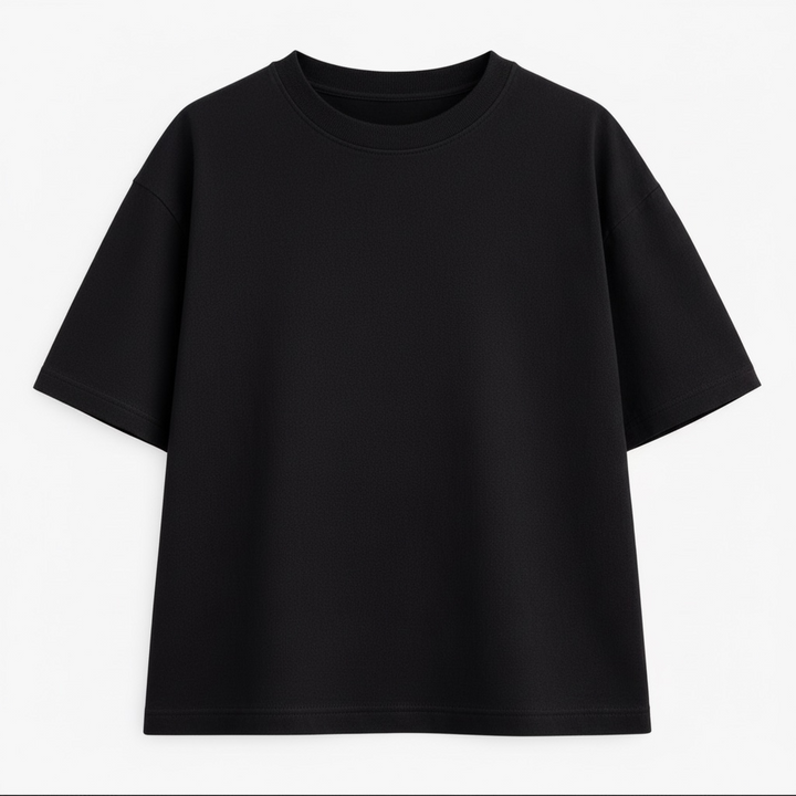 Unisex Oversized Solid T-shirt – Black