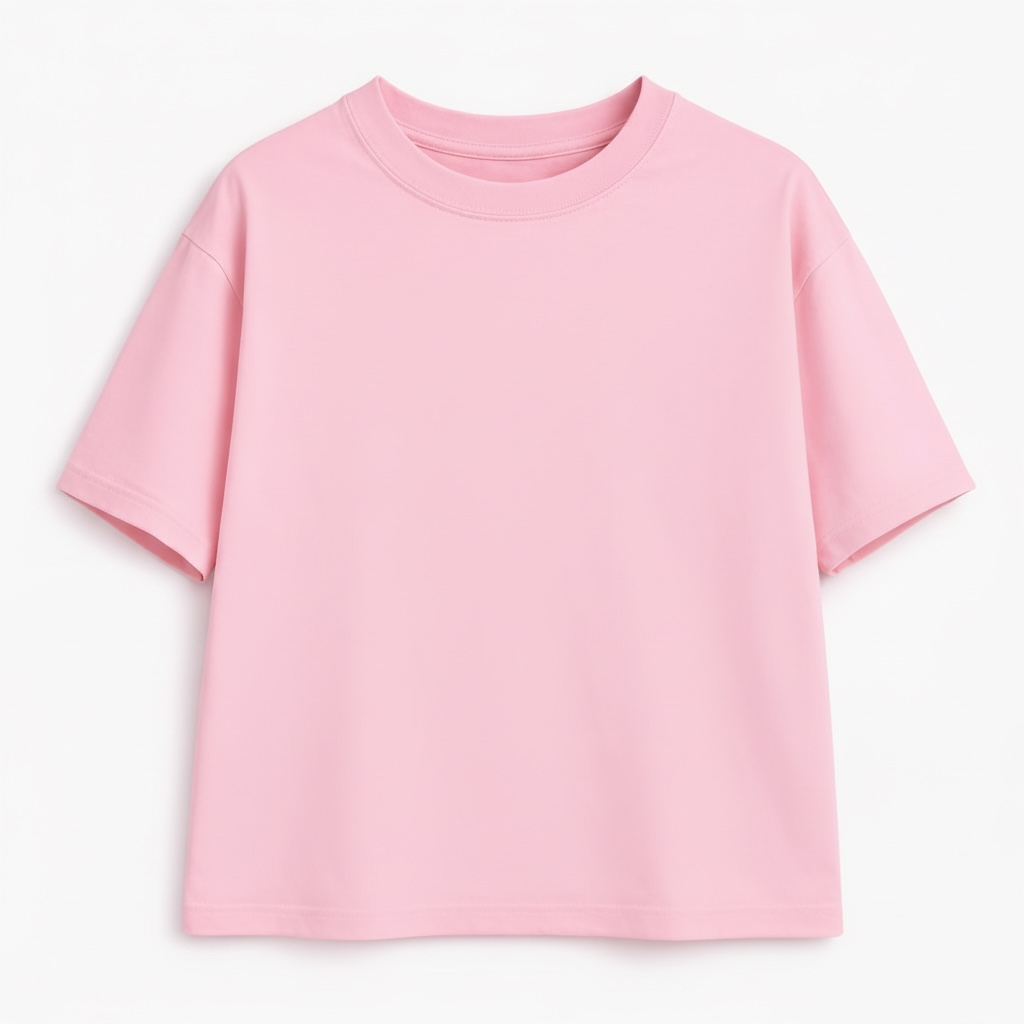 Unisex Oversized Solid T-shirt – Blush Pink