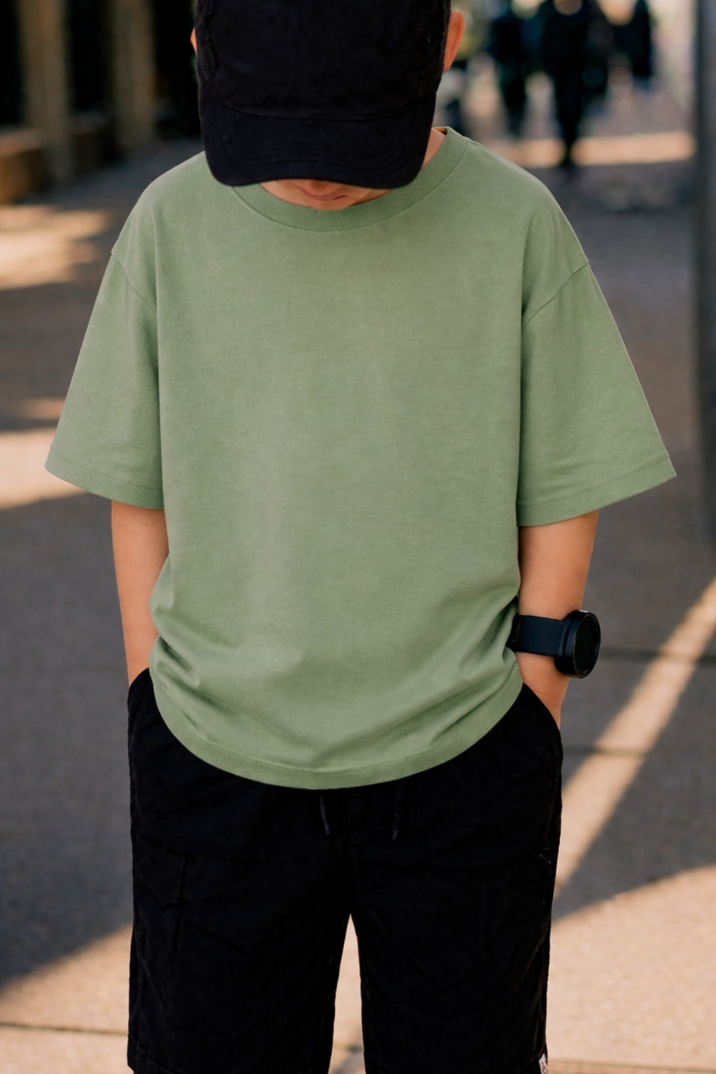 Unisex Oversized Solid T-shirt – Sage Green