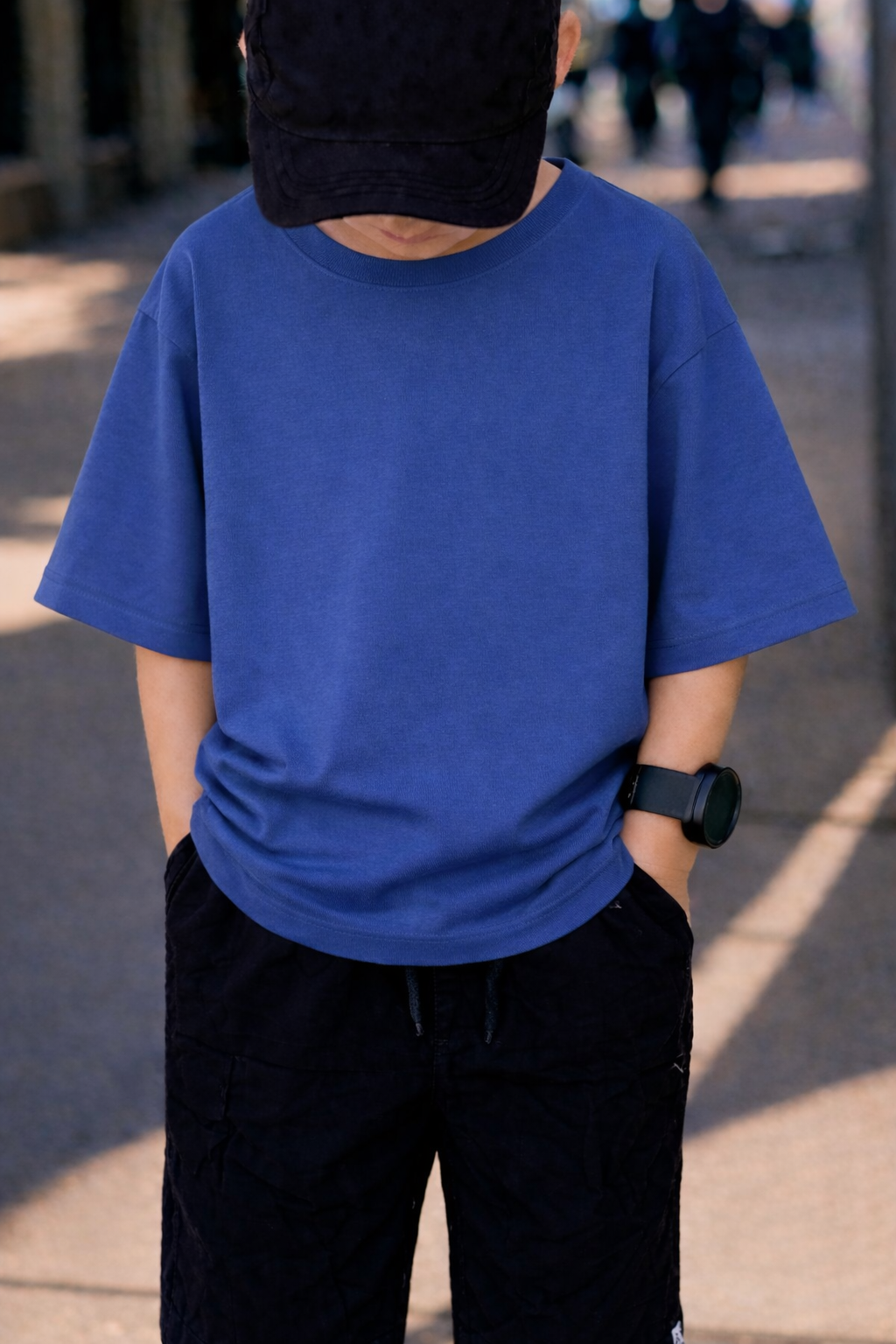 Unisex Oversized Solid T-shirt – Cobalt Blue