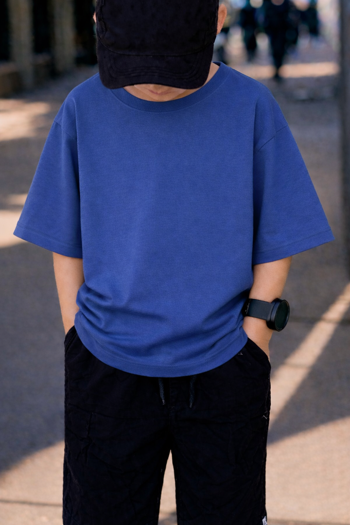 Unisex Oversized Solid T-shirt – Cobalt Blue