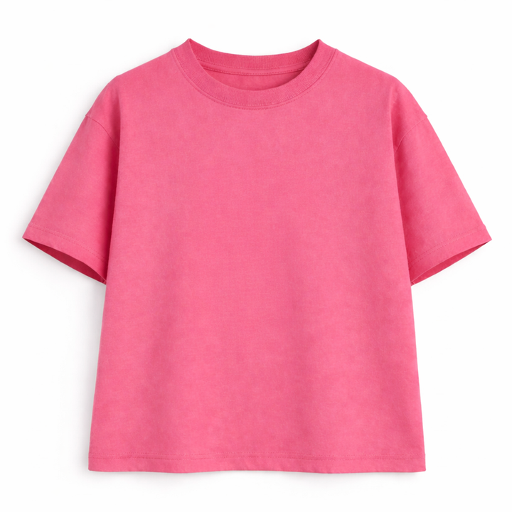 Unisex Oversized Solid T-shirt – Dust Pink