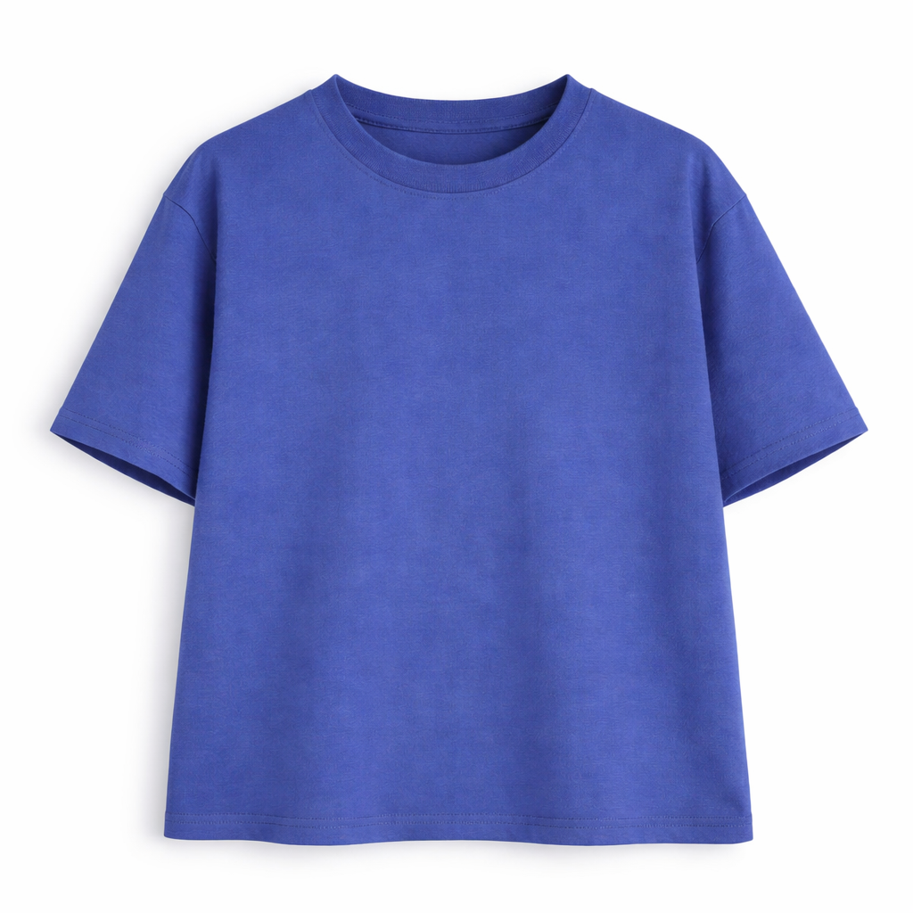 Unisex Oversized Solid T-shirt – Cobalt Blue