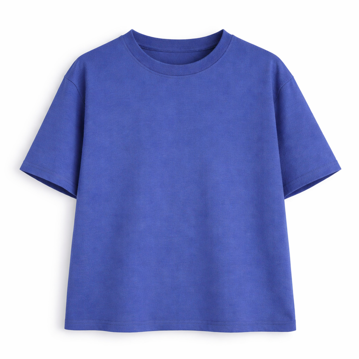 Unisex Oversized Solid T-shirt – Cobalt Blue