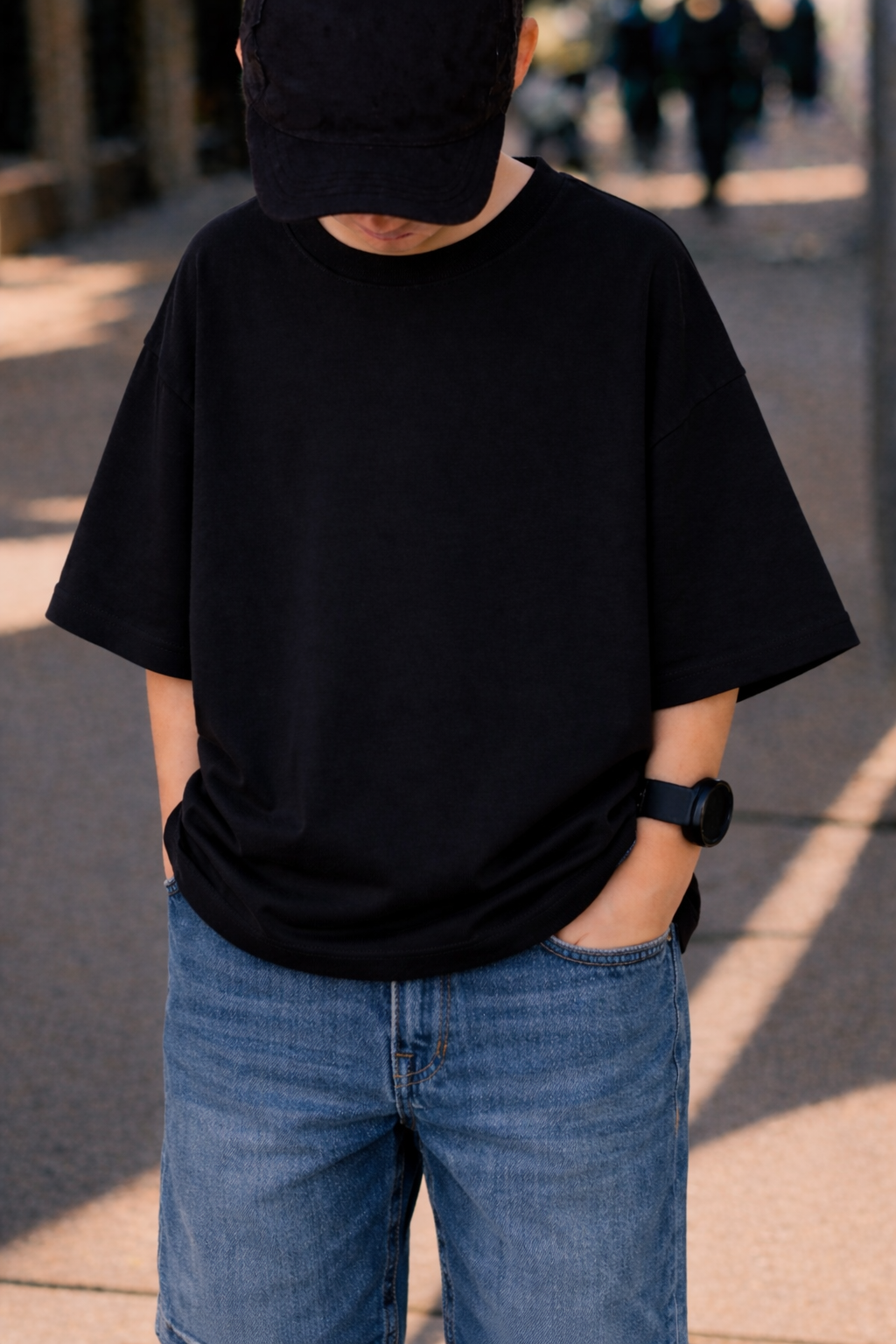 Unisex Oversized Solid T-shirt – Black